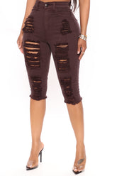 Live In My Denim Shorts - Brown Ins Street